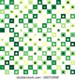 Geometric background of squares and stars shape.
