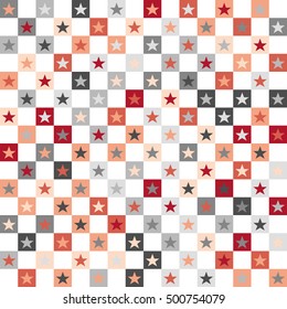 Geometric background of squares and stars shape.