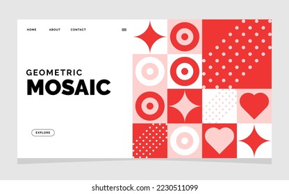 Geometric background with squares Vector illustration