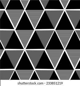 Geometric background in striped diamond. Seamless pattern, vector.