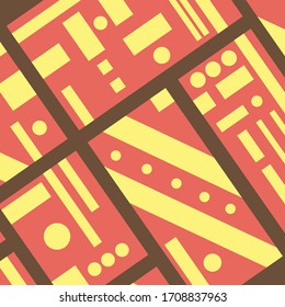 Geometric background. Stripes and dots. Antique color.