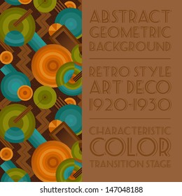 Geometric background in the style of Art Deco