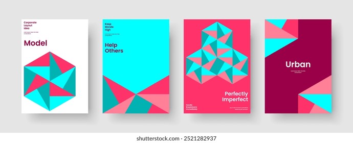 Geometrische Hintergrundvorlage. Abstraktes Business Presentation Design. Layout für kreatives Buchcover. Broschüre. Bericht. Poster. Flyer. Banner. Markenidentität. Packungsbeilage. Werbung. Portfolio. Zeitschrift