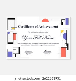 modelo de plano de fundo geométrico para certificado