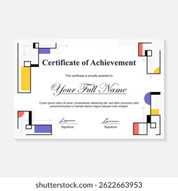 Plantilla de fondo geométrica para el certificado