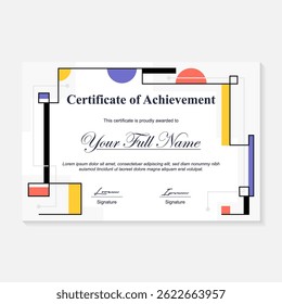 geometric background template for certificate