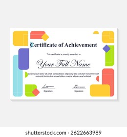 Plantilla de fondo geométrica para el certificado