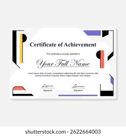 geometric background template for certificate