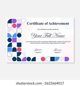 geometric background template for certificate