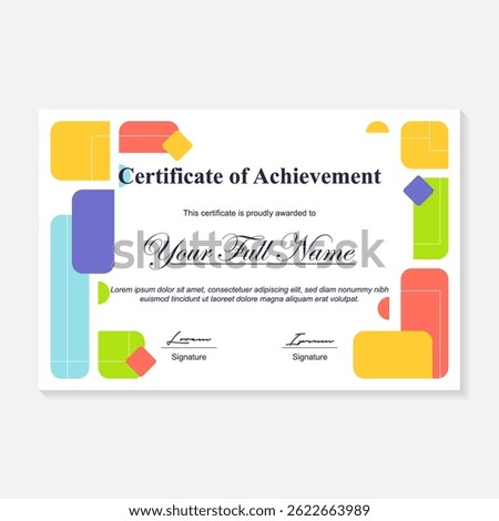 geometric background template for certificate