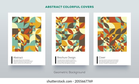 Geometric background template for covers, flyers, banners, posters and placards, may be used for presentations and books. Flat and dynamic design. 