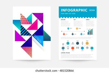 Geometric background. Template for covers, flyers, banners, posters and placards. Eps10 vector illustration