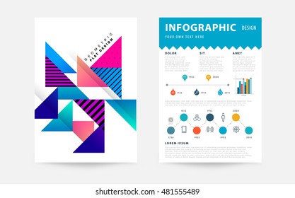Geometric background. Template for covers, flyers, banners, posters and placards. Eps10 vector illustration