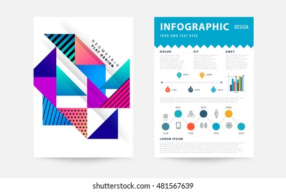 Geometric background. Template for covers, flyers, banners, posters and placards. Eps10 vector illustration