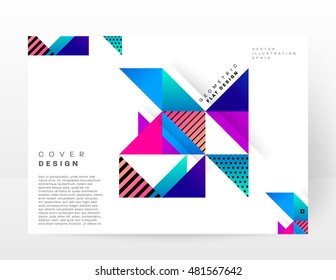 Geometric background. Template for covers, flyers, banners, posters and placards. Eps10 vector illustration