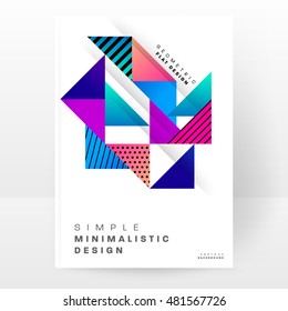 Fondo geométrico. Plantilla para portadas, volantes, pancartas, carteles y carteles. Ilustración vectorial Eps10