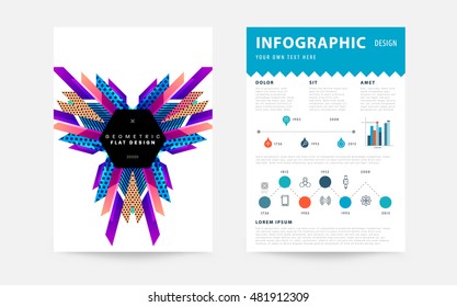 Geometric background. Template for covers, flyers, banners, posters and placards. Eps10 vector illustration