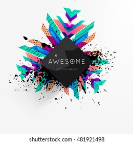 Fondo geométrico. Plantilla para portadas, volantes, pancartas, carteles y carteles. Ilustración vectorial Eps10