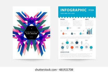 Geometrischer Hintergrund. Muster für Umschläge, Flyer, Banner, Plakate und Plakate. Eps10 Vektorgrafik