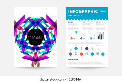 Geometric background. Template for covers, flyers, banners, posters and placards. Eps10 vector illustration