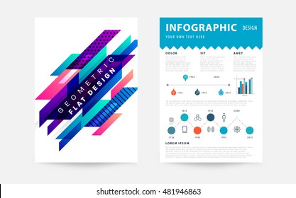 Geometric background. Template for covers, flyers, banners, posters and placards. Eps10 vector illustration