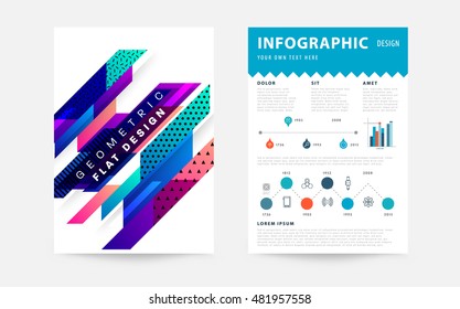Geometric background. Template for covers, flyers, banners, posters and placards. Eps10 vector illustration