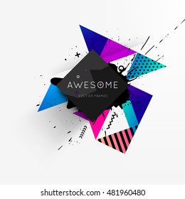 Geometric background. Template for covers, flyers, banners, posters and placards. Eps10 vector illustration
