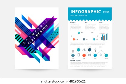 Geometric background. Template for covers, flyers, banners, posters and placards. Eps10 vector illustration