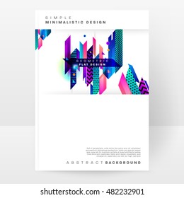 Geometric background. Template for covers, flyers, banners, posters and placards. Eps10 vector illustration