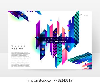 Geometric background. Template for covers, flyers, banners, posters and placards. Eps10 vector illustration