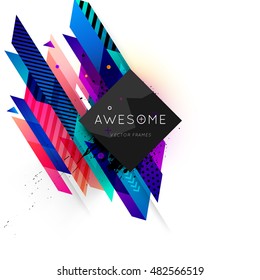 Geometric background. Template for covers, flyers, banners, posters and placards. Eps10 vector illustration