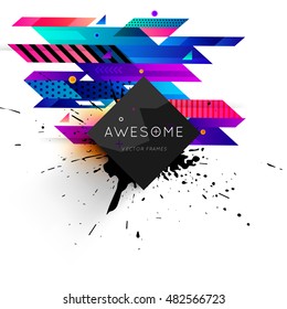 Geometric background. Template for covers, flyers, banners, posters and placards. Eps10 vector illustration
