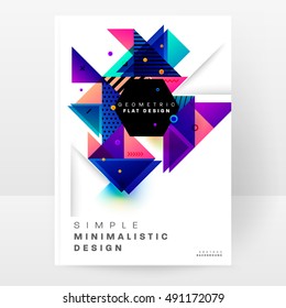 Geometric background Template covers, flyers, banners, posters and placards, may be used for presentations and book covers, EPS10 vector illustration