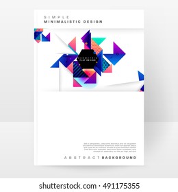 Fundas de plantilla de fondo geométrico, volantes, pancartas, carteles y carteles, pueden utilizarse para presentaciones y portadas de libros, ilustración vectorial EPS10