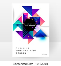 Geometric background Template covers, flyers, banners, posters and placards, may be used for presentations and book covers, EPS10 vector illustration