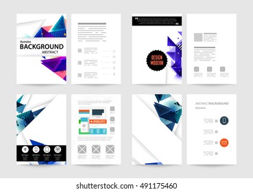 Geometric background Template covers, flyers, banners, posters and placards, may be used for presentations and book covers, EPS10 vector illustration