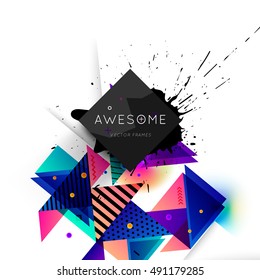 Geometric background Template covers, flyers, banners, posters and placards, may be used for presentations and book covers, EPS10 vector illustration