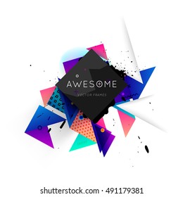 Geometric background Template covers, flyers, banners, posters and placards, may be used for presentations and book covers, EPS10 vector illustration