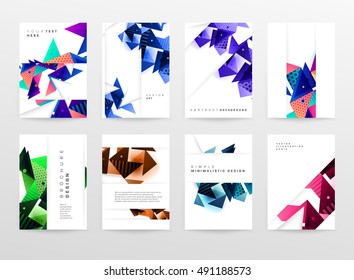 Geometric background Template covers, flyers, banners, posters and placards, may be used for presentations and book covers, EPS10 vector illustration