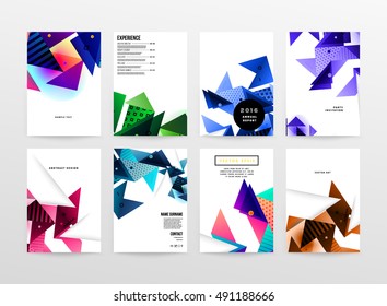 Capas de modelo de fundo geométrico, folhetos, banners, cartazes e cartazes, pode ser usado para apresentações e capas de livro, ilustração vetorial EPS10