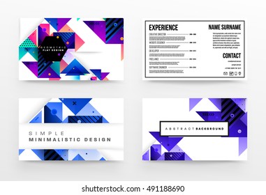 Geometric background Template covers, flyers, banners, posters and placards, may be used for presentations and book covers, EPS10 vector illustration
