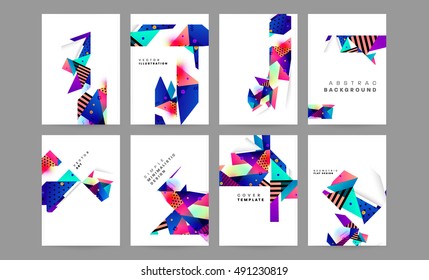 Geometric background Template covers, flyers, banners, posters and placards, may be used for presentations and book covers, EPS10 vector illustration
