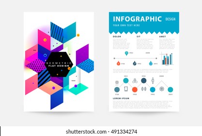 Geometric background Template for covers, flyers, banners, posters and placards, may be used for presentations and book covers, EPS10 vector illustration