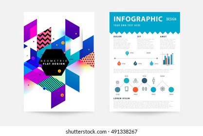 Geometric background Template for covers, flyers, banners, posters and placards, may be used for presentations and book covers, EPS10 vector illustration