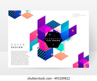 Plantilla de fondo geométrico para cubiertas, volantes, pancartas, carteles y carteles, puede utilizarse para presentaciones y portadas de libros, ilustración vectorial EPS10