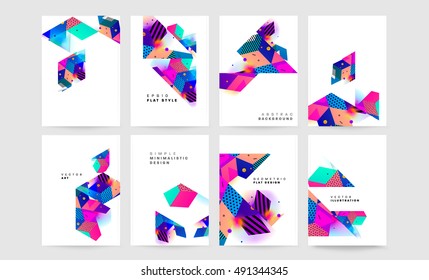 Plantilla de fondo geométrico para cubiertas, volantes, pancartas, carteles y carteles, puede utilizarse para presentaciones y portadas de libros, ilustración vectorial EPS10