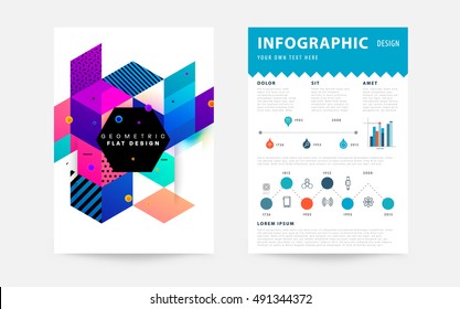 Geometric background Template for covers, flyers, banners, posters and placards, may be used for presentations and book covers, EPS10 vector illustration