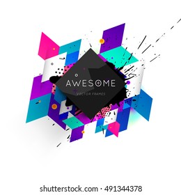 Geometric background Template for covers, flyers, banners, posters and placards, may be used for presentations and book covers, EPS10 vector illustration