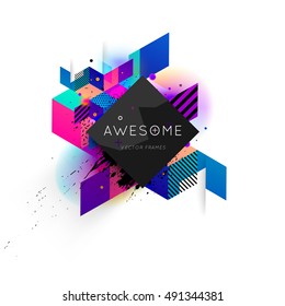 Geometric background Template for covers, flyers, banners, posters and placards, may be used for presentations and book covers, EPS10 vector illustration