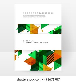 Geometric background Template for covers, flyers, banners, posters and placards, may be used for presentations and book covers, EPS10 vector illustration